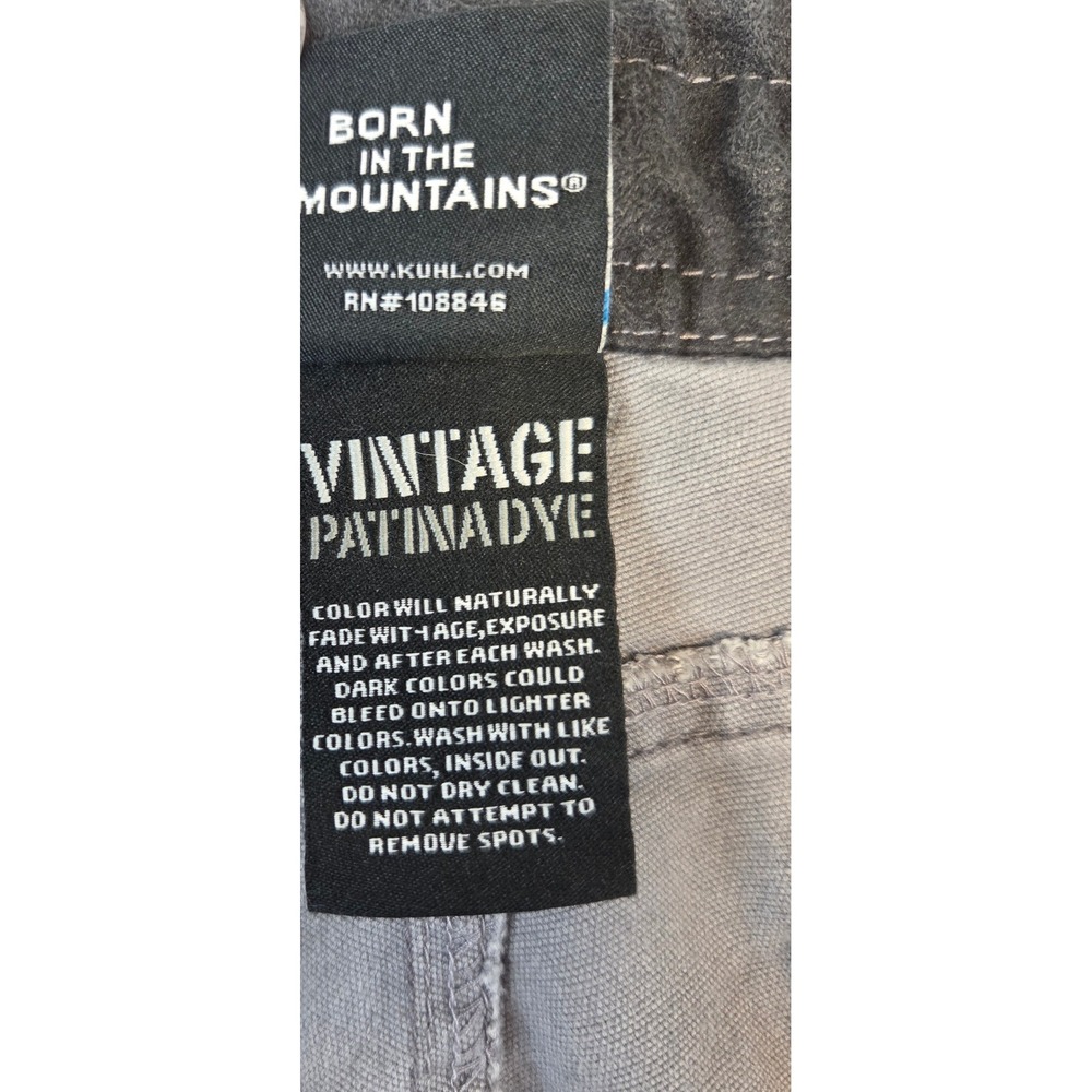 Kuhl Kanvus Jean Men's 34x30 Grey Stretch Canvas Hiking Pants Free Ryde 5114 - Picture 6 of 15